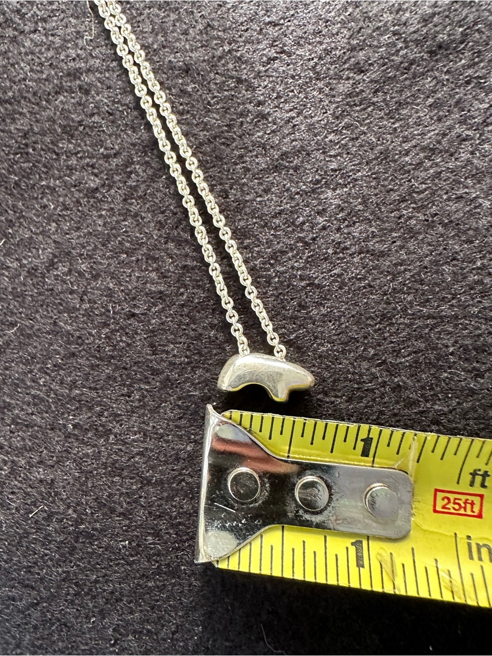 The Golden Bear Vail Sterling Silver Bear Pendant Necklace-Silo Bear Silhouette - Picture 8 of 8